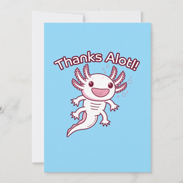 Cartes Pour Fêtes Annuelles Merci Alotl ! - AXOLOTL (Devant)