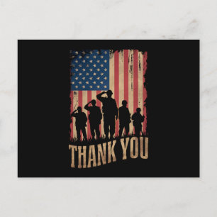 Cartes Pour Fêtes Annuelles Merci Anciens Combattants Jour Américain Drapeau V