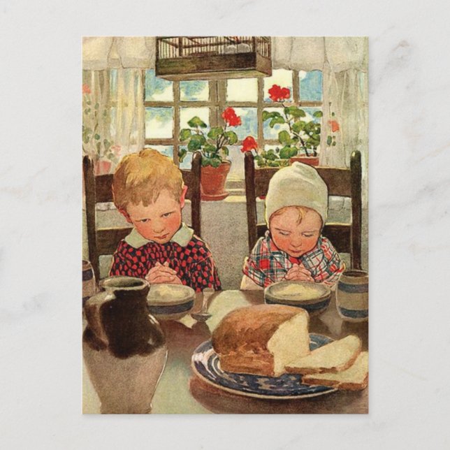Cartes Pour Fêtes Annuelles Merci aux enfants par Jessie Willcox Smith (Devant)