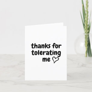 Cartes Pour Fêtes Annuelles Merci De Me Tolérer