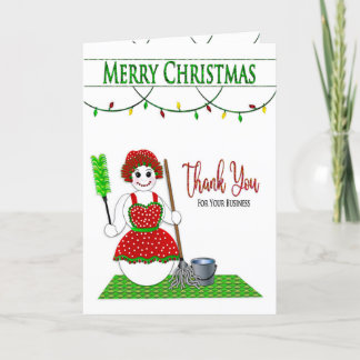 Cartes Pour Fêtes Annuelles Merci De Noël Pour Votre Nettoyage D'Entreprise