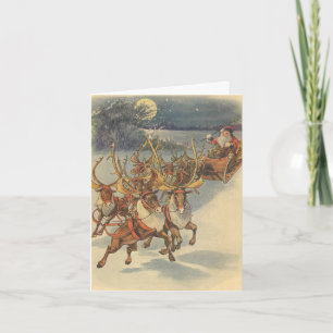 Cartes Pour Fêtes Annuelles Merci de Noël vintage