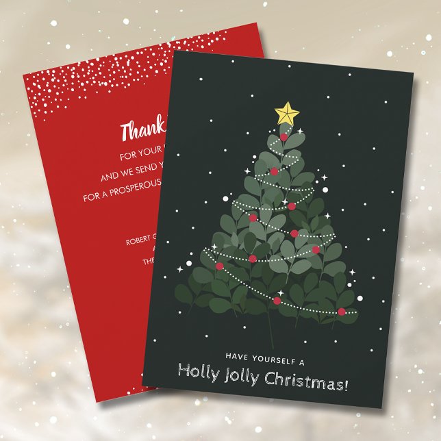 Cartes Pour Fêtes Annuelles Merci d'entreprise de Noël (Créateur téléchargé)