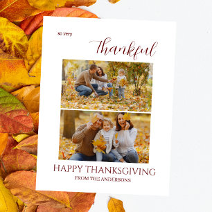 Cartes Pour Fêtes Annuelles Merci Elegant Famille de Bons thanksgivings 2 phot