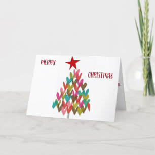 CARTES POUR FÊTES ANNUELLES ***MERCI NOËL AVEC ARBRE CARDIAQUE**