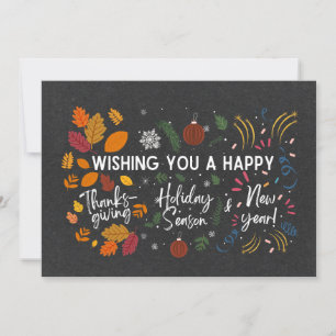 Cartes Pour Fêtes Annuelles MERCI, NOËL, NOUVELLE ANNÉE   Vacances multiples