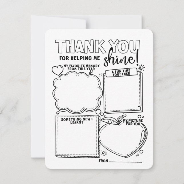 Cartes Pour Fêtes Annuelles Merci pour nous aider Shine Card Enseignants Scout (Devant)