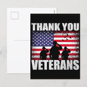 Cartes Pour Fêtes Annuelles Merci pour votre service : Jour des anciens combat