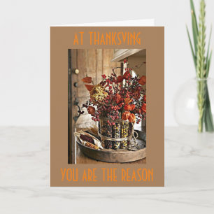 CARTES POUR FÊTES ANNUELLES MERCI POUR "VOUS" À THANKSGIVING (ET TOUTE L'ANNÉE