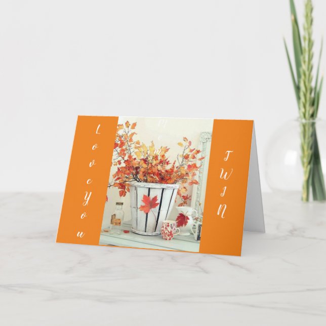 CARTES POUR FÊTES ANNUELLES MERCI POUR VOUS **TWIN** DE REMERCIER (Devant)