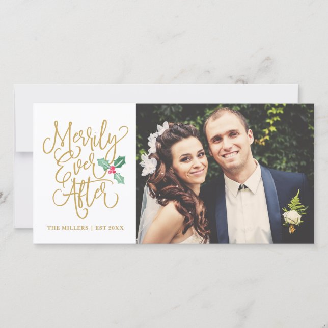 Cartes Pour Fêtes Annuelles Merde toujours après la photo de vacances Mariage  (Devant)