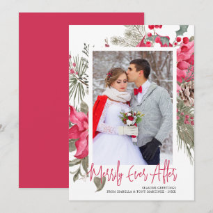 Cartes Pour Fêtes Annuelles Merde toujours après la photo Rouge Poinsettia Noë