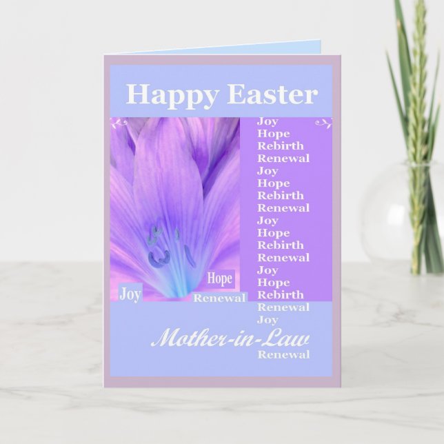 Cartes Pour Fêtes Annuelles MÈRE EN DROIT - Bonne Pâques avec Lily (Devant)