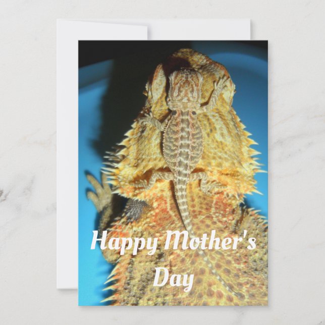 Cartes Pour Fêtes Annuelles Mère et bébé dragon à oreilles (Devant)