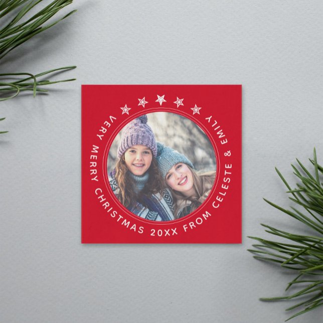 Cartes Pour Fêtes Annuelles Mère Fille Rouge Joyeux Noël Personnalisable (Créateur téléchargé)