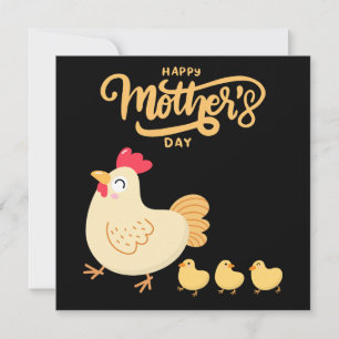 Cartes Pour Fêtes Annuelles Mère Poule Et Ses Poussins Dessin Fête Des Mères