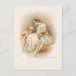 Cartes Pour Fêtes Annuelles Mère vintage, enfant et nouveau bébé