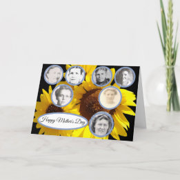 Cartes Pour Fêtes Annuelles Mères en famille Tournesol trio Fête des mères noi
