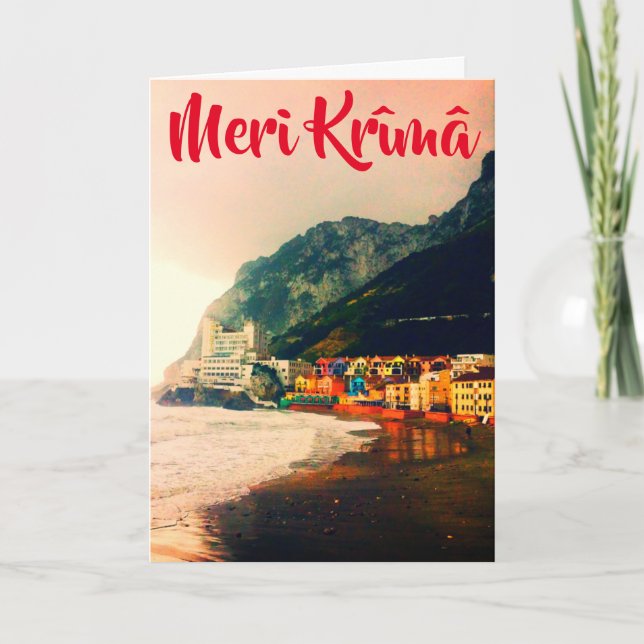 Cartes Pour Fêtes Annuelles Meri Krî(Joyeux Noël à Llanito) (Devant)
