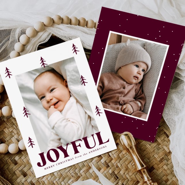 Cartes Pour Fêtes Annuelles Merlot Arbres Joyeux 2 Photo (Créateur téléchargé)