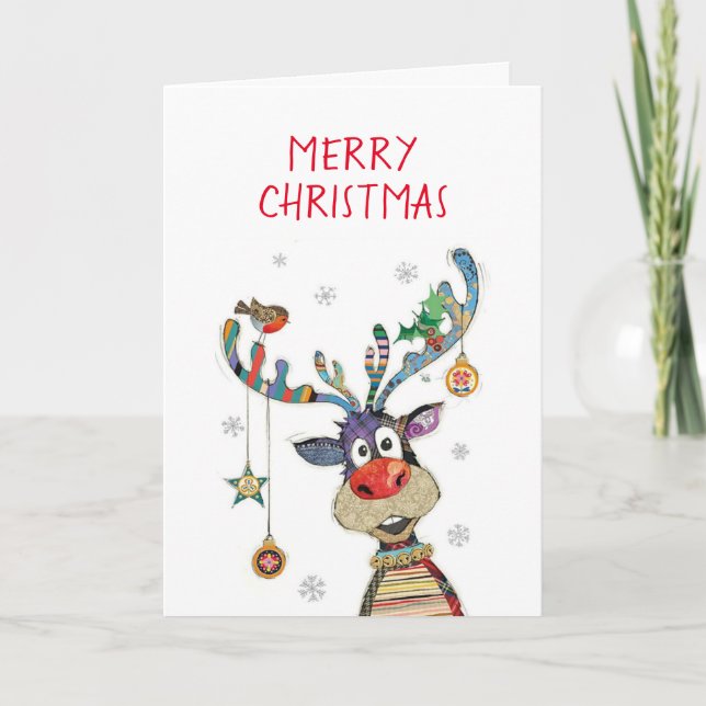 Cartes Pour Fêtes Annuelles *MERRIER NOËL* de CE RÉINDEUR COOL (Devant)