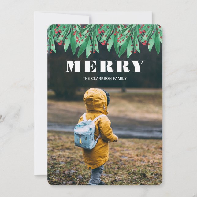 CARTES POUR FÊTES ANNUELLES MERRY (Devant)