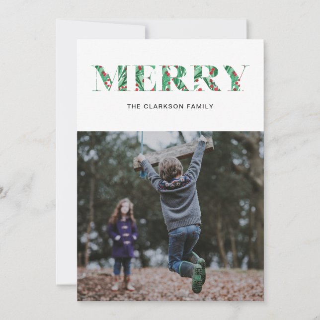 CARTES POUR FÊTES ANNUELLES MERRY (Devant)