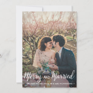 Cartes Pour Fêtes Annuelles Merry And Maried   First Couple Christmas   Photo