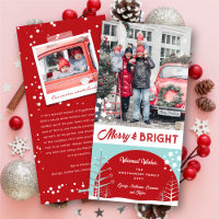 Merry & Bright Winter Wonderland Snow Trees Photo