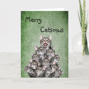 Cartes Pour Fêtes Annuelles Merry Catsmus