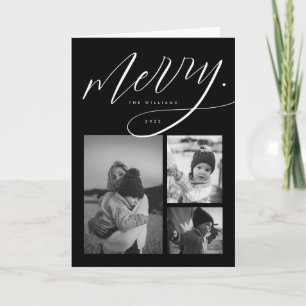 Cartes Pour Fêtes Annuelles MERRY CHRISTMAS Add Your Family Photo Holiday Card