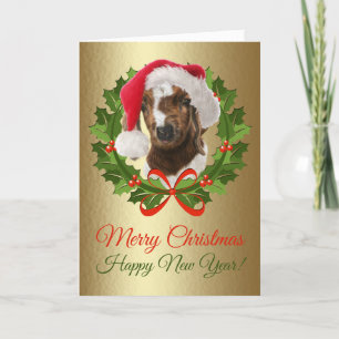 Cartes Pour Fêtes Annuelles Merry Christmas Baby Boer Goat Oil Painting
