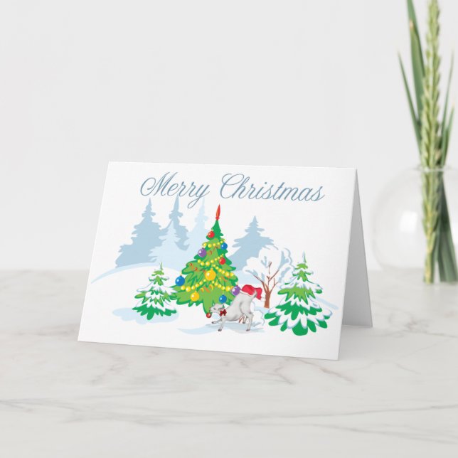 Cartes Pour Fêtes Annuelles Merry Christmas Baby Goat (Devant)