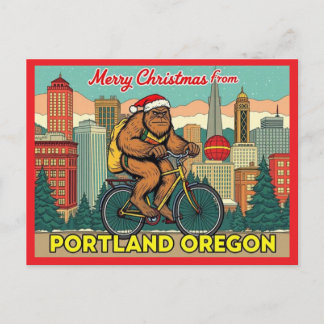 Cartes Pour Fêtes Annuelles Merry Christmas Bigfoot Portland Oregon
