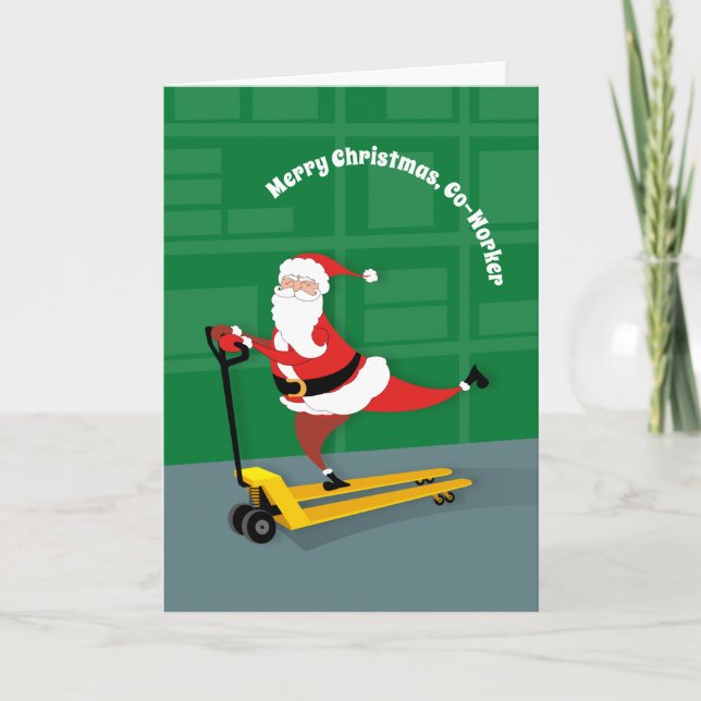 Cartes Pour Fêtes Annuelles Merry Christmas Co-Worker Warehouse (Devant)
