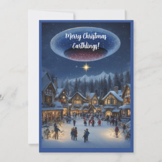 Cartes Pour Fêtes Annuelles Merry Christmas Earthlings funny alien christmas