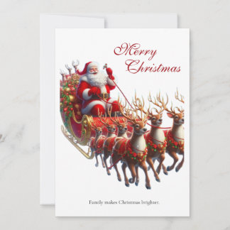 Cartes Pour Fêtes Annuelles Merry Christmas Family Greeting Card  Warm Holiday