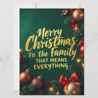 Cartes Pour Fêtes Annuelles Merry Christmas Family That Means Everything
