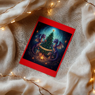 Cartes Pour Fêtes Annuelles Merry Christmas from Our Little Dragon Nest