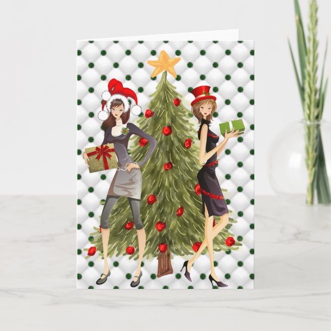 Cartes Pour Fêtes Annuelles Merry Christmas from the Girls (Devant)