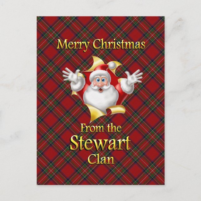 Cartes Pour Fêtes Annuelles Merry Christmas From the Stewart Clan (Devant)