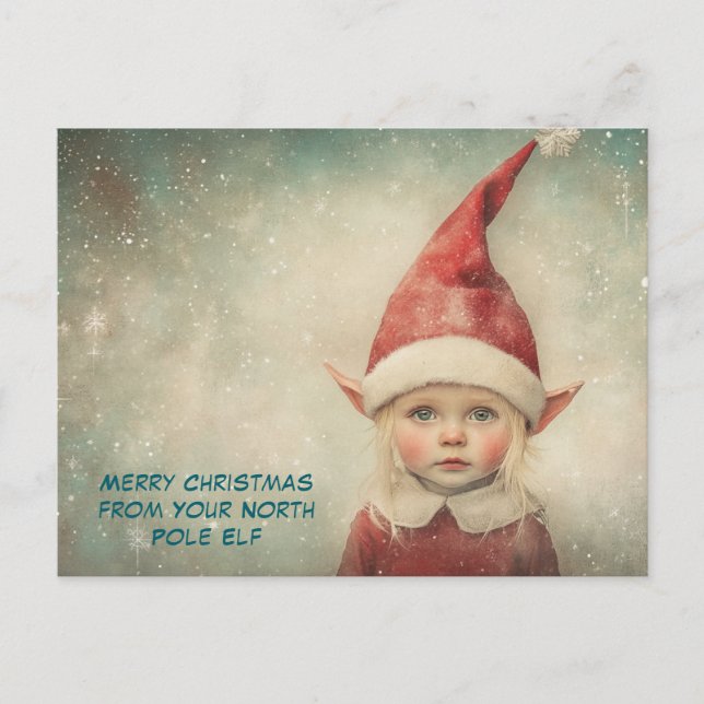 Cartes Pour Fêtes Annuelles Merry Christmas from Your North Pole Elf | Cute (Devant)