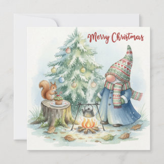 Cartes Pour Fêtes Annuelles Merry Christmas Gnome and the Christmas Tree