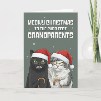 Cartes Pour Fêtes Annuelles Merry Christmas Grandparents Funny Cats Humor
