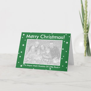Cartes Pour Fêtes Annuelles MERRY CHRISTMAS! Green Customizable My Dog Votes