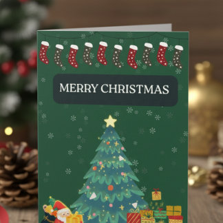Cartes Pour Fêtes Annuelles Merry Christmas Greetings Card