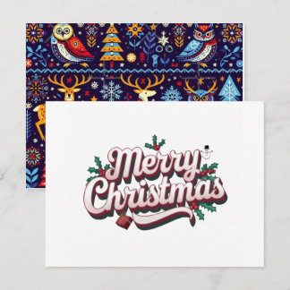Cartes Pour Fêtes Annuelles Merry Christmas Holiday Postcard – Festive Winter 