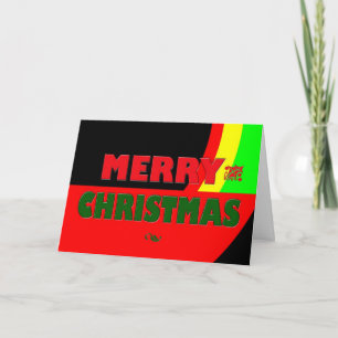 Cartes Pour Fêtes Annuelles Merry Christmas in Rasta Colors