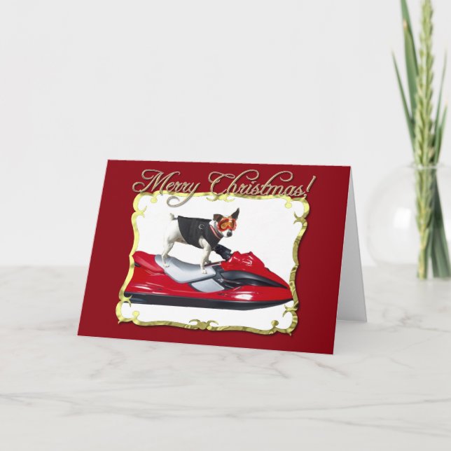 Cartes Pour Fêtes Annuelles Merry Christmas Jack Russell Terrier greeting card (Devant)