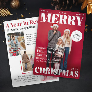 Cartes Pour Fêtes Annuelles Merry Christmas Magazine Couverture d'une année de